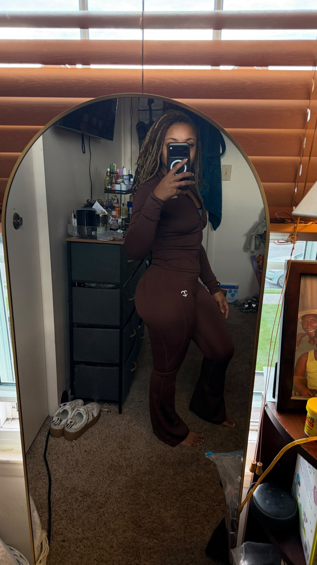 Zip Up Jacket and Flared Pants Set | BN #103