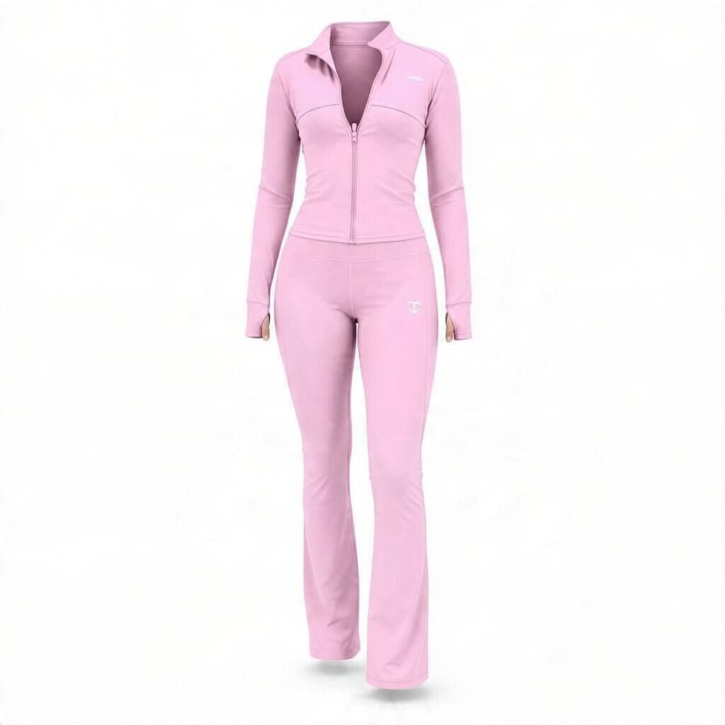 Zip Up Jacket and Flared Pants Set | BN #103