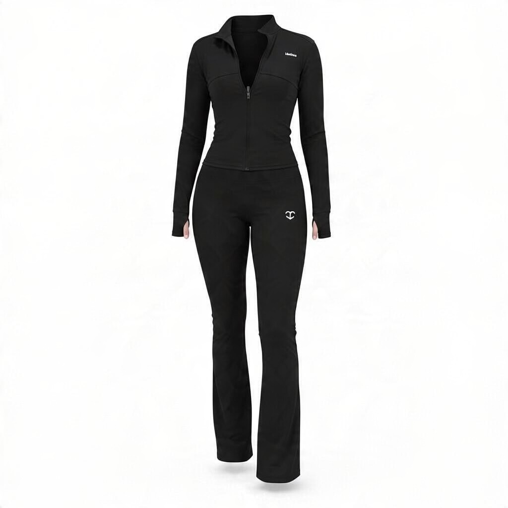 Zip Up Jacket and Flared Pants Set | BN #103